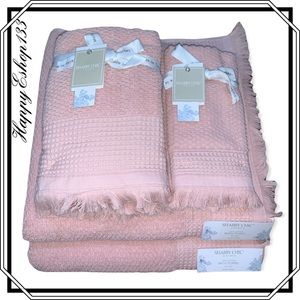 Shabby Chic 100% Cotton Made In Turkey Towel Set 6-Piece Bath Hand Tip Towels